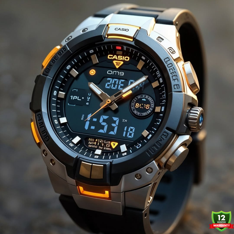 AX-1012572 N91 Series Pro Trek Solar Watch – Black Edition.