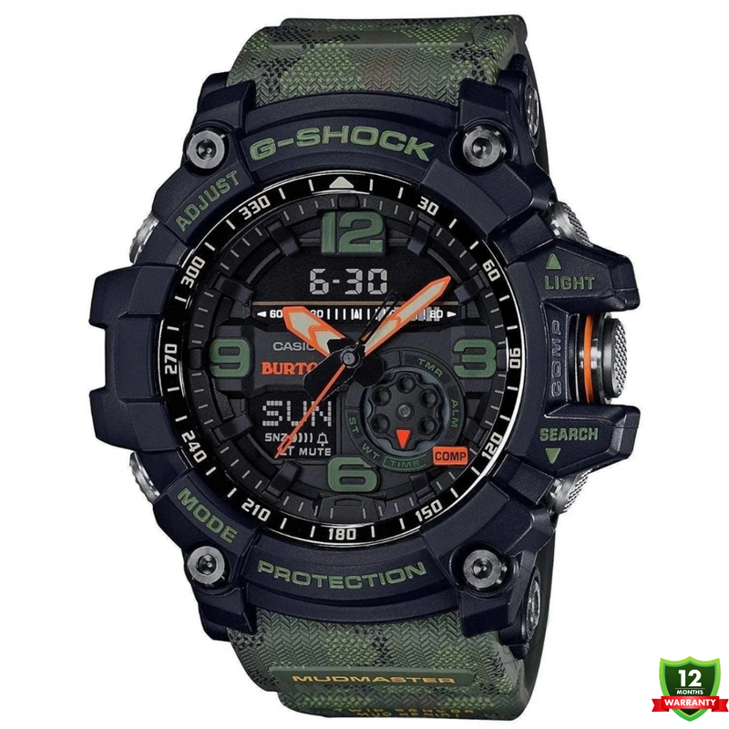 AX-1012585 N91 Mud Master Green Black Dial Solar Watch.