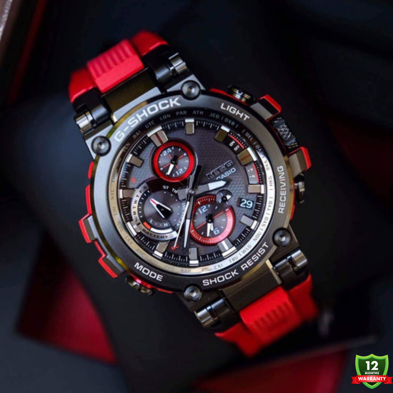 MT-G Red Black Dial Solar Watch AX-1012586 N91 Series.