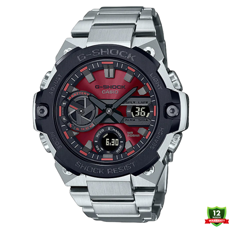 AX-101256 11P Silver Red Dial New Model Watch.